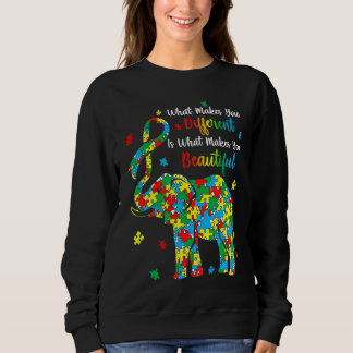 Sweatshirt Different Beautiful Autism Awareness Puzzle Piece 