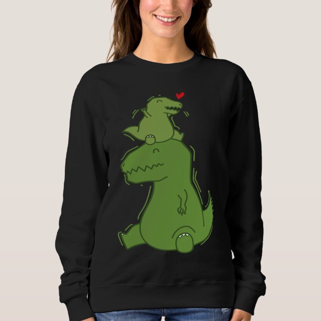 Sweatshirt Dino Daddy with small Rex Dinosaur (Devant)
