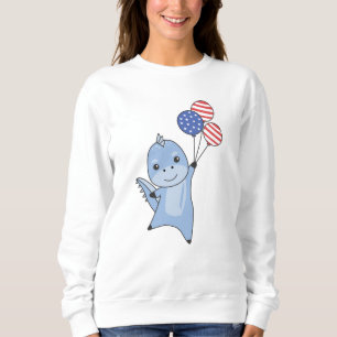 Sweatshirt Dino Flies Ballons USA Up Sweet Dinosaures