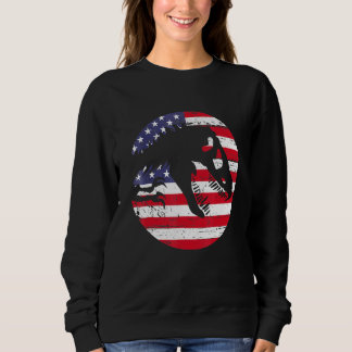 Sweatshirt Dino USA Flag Patriotic Dinosaur Rex 4th Of July