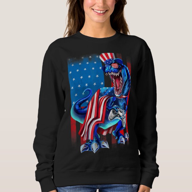 Sweatshirt Dinosaur America Drapeau Game Contrôleur 4e O (Devant)