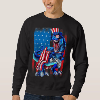Sweatshirt Dinosaur America Drapeau Game Contrôleur 4e O