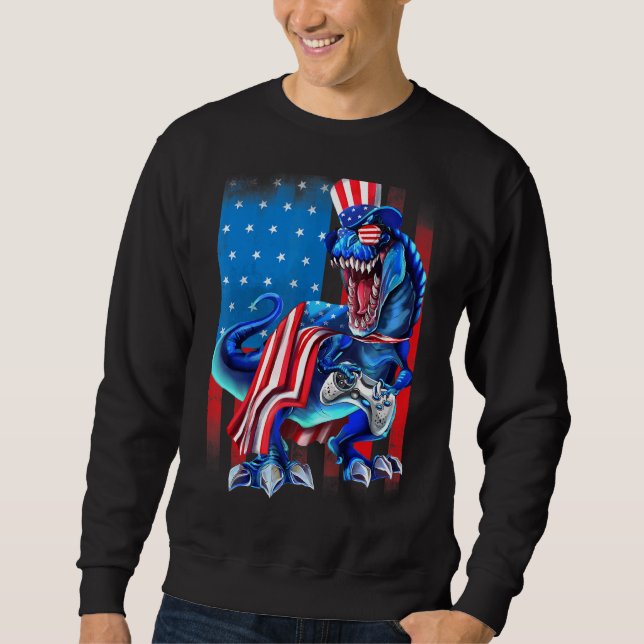 Sweatshirt Dinosaur America Drapeau Game Contrôleur 4e O (Devant)