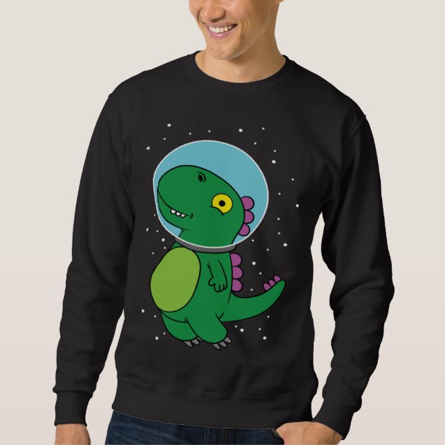 Sweatshirt Dinosaur astronaut children's gift for space fans (Devant)