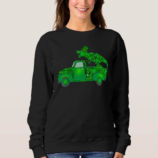 Sweatshirt Dinosaur Camion St Patrick's Day Boys Hommes (Devant)