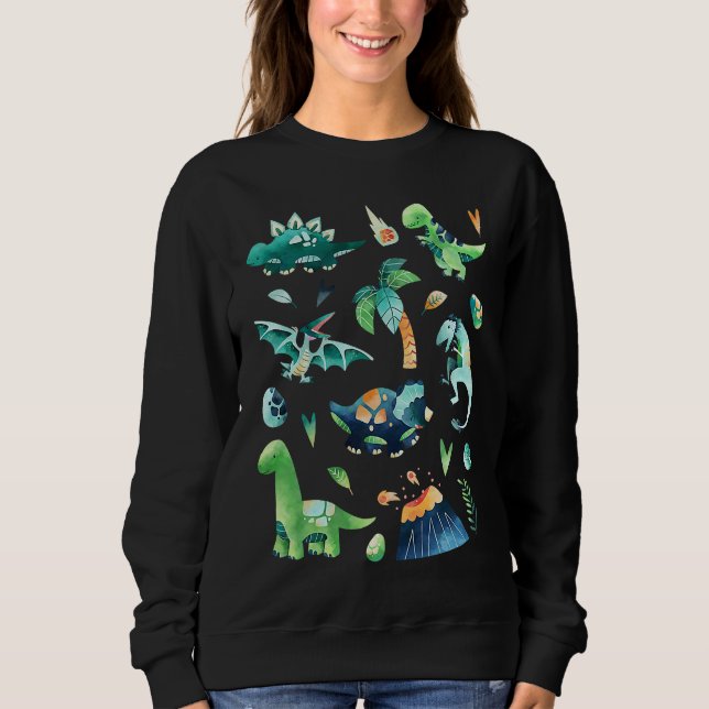 Sweatshirt Dinosaur Costume Dino Paleontology Trex Women Kids (Devant)