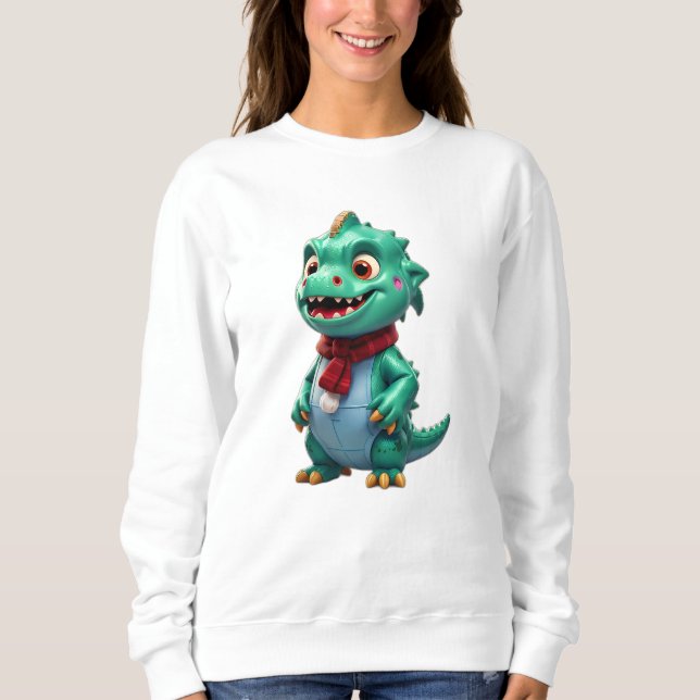 Sweatshirt Dinosaure de Noël (Devant)
