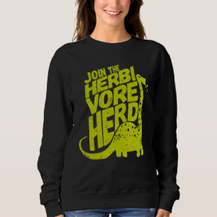 Sweatshirt Dinosaure végétal Rejoignez Le Herbivore Herd Végé