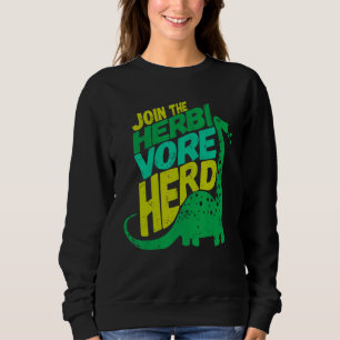 Sweatshirt Dinosaure Végétalien Rejoint la Horde d'Herbivores