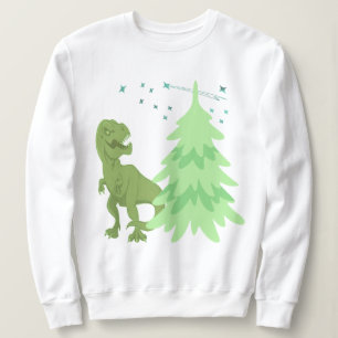 Sweatshirt Dinosaures amusants, Arbre de Noël T-Rex