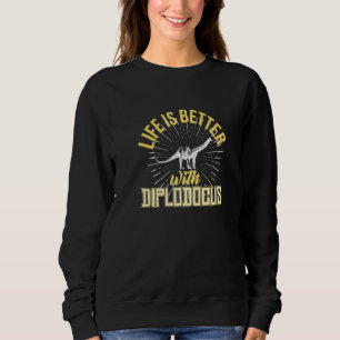 Sweatshirt Diplodocus Dinosaure Présent Cool  