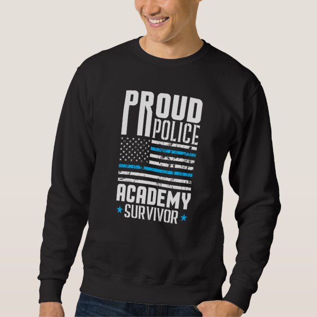 Sweatshirt Diplôme de policier Fier École De Police Sur (Devant)