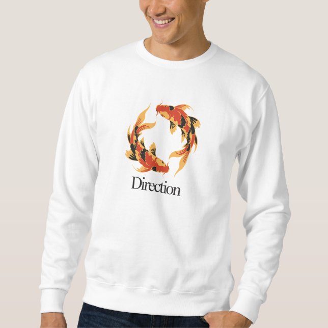 Sweatshirt Direction – Timeless Koi Symbol of Clarity, Growth (Devant)