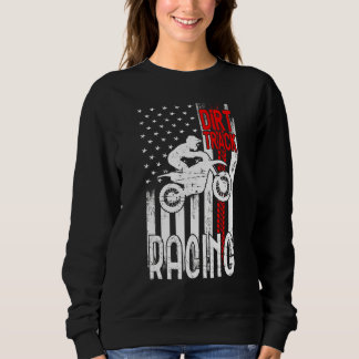 Sweatshirt Direr Drapeau américain Motocross Motorcycle