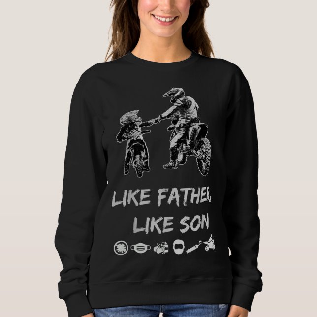 Sweatshirt Dirt Bike Dad Son  Fathers Day Plus Size Graphic (Devant)