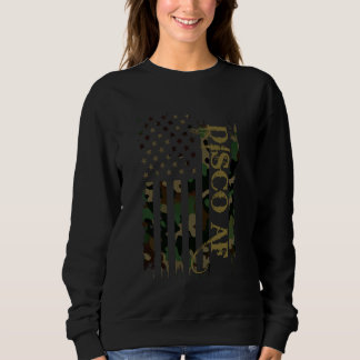 Sweatshirt Disco AF États-Unis Distresse Camo w US Drapeau