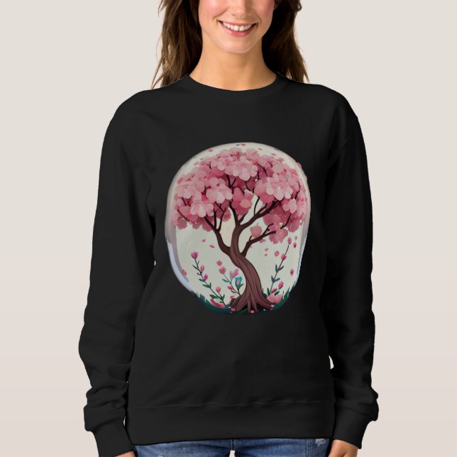Sweatshirt Discover the Magic of Spring with a Cherry Blossom (Devant)