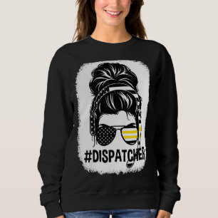 Sweatshirt Dispatcher Beauté Vie Maman Messy Cheveux Bun Moth