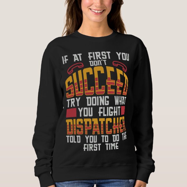 Sweatshirt Dispatcher Yellow  Thin Gold Line Flight Dispatche (Devant)