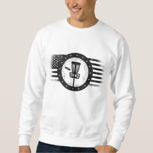 Sweatshirt Disque cool Golf Sport USA Grunge Drapeau Golf