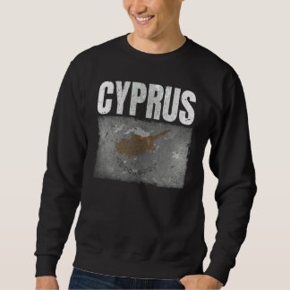 Sweatshirt Distresses Chypre Drapeau Graphique Pour Hommes Fe