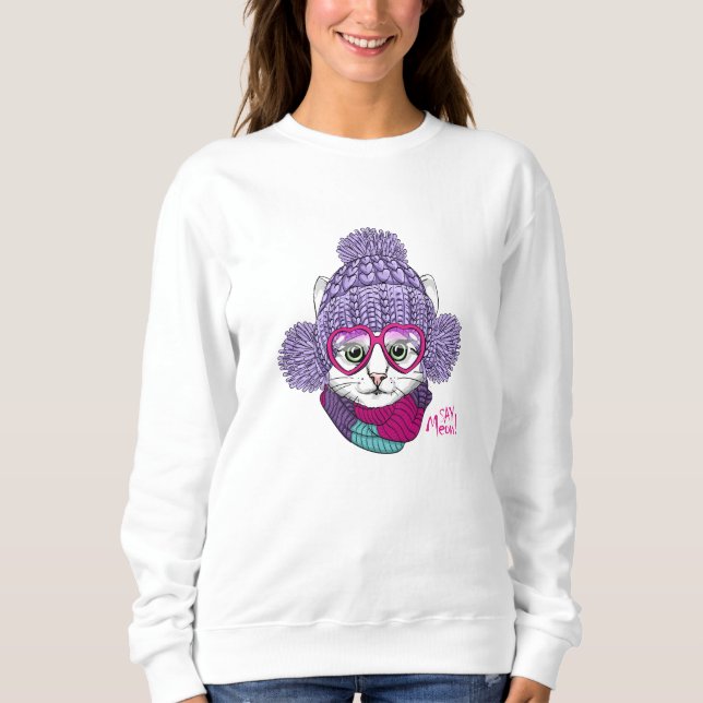 Sweatshirt Dites le T-shirt de Meow (Devant)