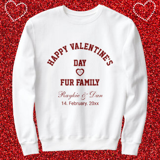 Sweatshirt DIY Pet Lovers BFF Happy Valentine's Day Red White