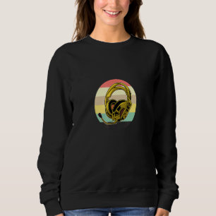 Sweatshirt Dj Beat Master Casques Vintages Mix King Design