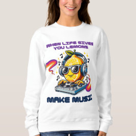 Sweatshirt DJ Lemon Groove avec casque et Tourne-disque
