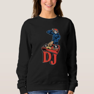 Sweatshirt Dj Tourne-disque Bass Music Rock Deejay Headphone 