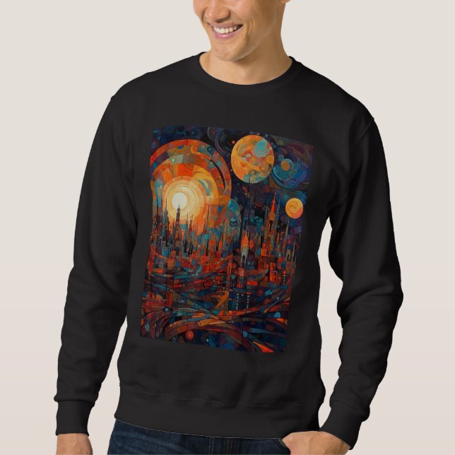Sweatshirt DKH138 Sci fi Graphic  One for the Journey (Devant)