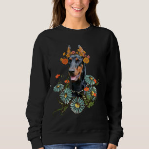 Sweatshirt Doberman Flowers 1151