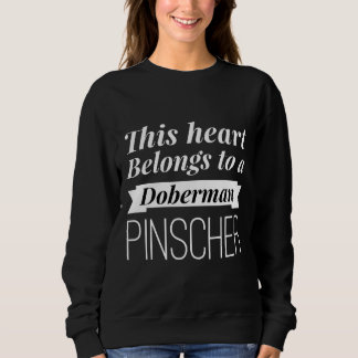 Sweatshirt Doberman Pinscher Heart Fitting Scoop