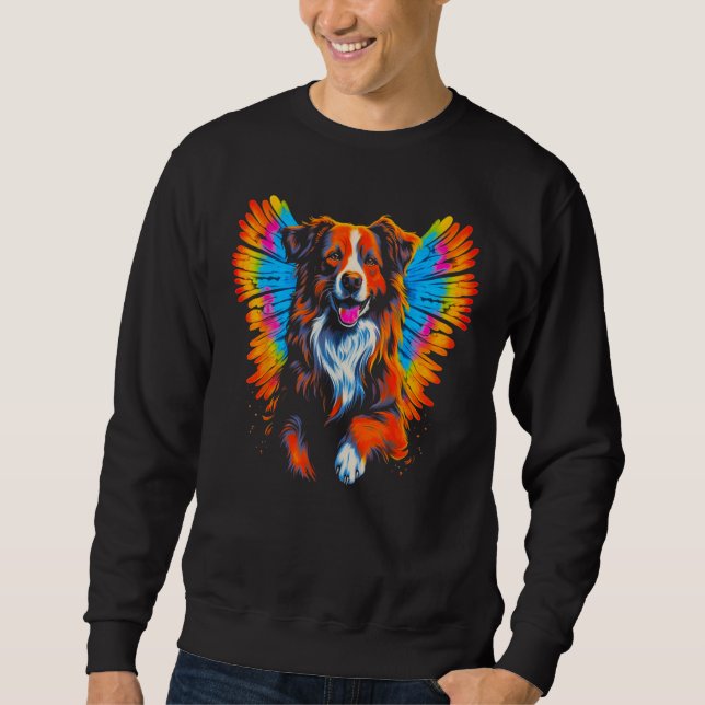 Sweatshirt Dog Australian Shepherd Angel Wings (Devant)