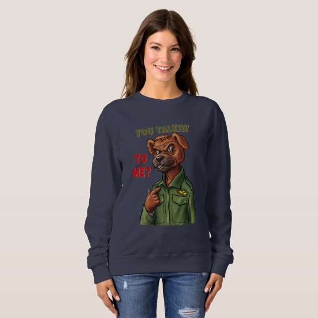 Sweatshirt Dog Character with Iconic Movie Quote (Devant entier)