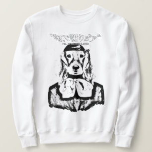 SWEATSHIRT DOG CREWNECK JE M'EXCUSERAI PLUS TARD (NOIR ET BLA