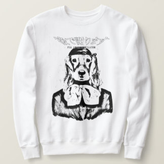 SWEATSHIRT DOG CREWNECK JE M'EXCUSERAI PLUS TARD (NOIR ET BLA