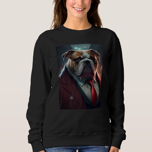 Sweatshirt Dog Gangster must love dogs Premium (Devant)