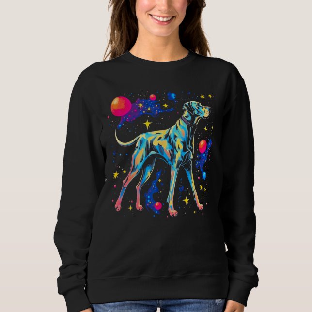 Sweatshirt Dog Great Dane in Space (Devant)