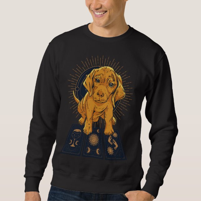 Sweatshirt Dog Tarot Card Reading Cartomancy Retro Tarot Card (Devant)