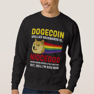 Sweatshirt Dogecoin Crypto Meme Dogecoin à l'envers Cryptomo