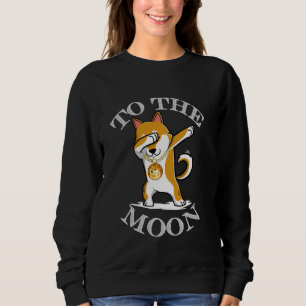 Sweatshirt Dogecoin Dab À La Lune Crypto Meme Doge Hodl Dab