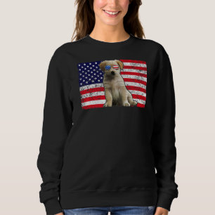 Sweatshirt Doggie Usa Propriétaire Chien Usa Maltese Drapeau