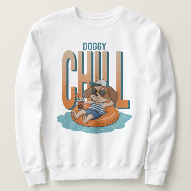 Sweatshirt Doggy Chill et boire (Design devant)