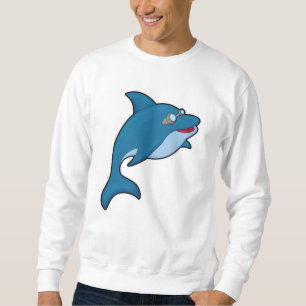 Sweatshirt Dolphin at Swimming with Swimming goggles