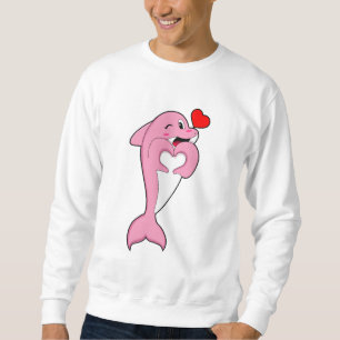 Sweatshirt Dolphin Love Heart