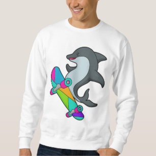 Sweatshirt Dolpin comme patineur avec skateboard