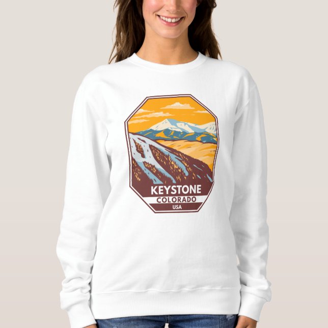 Sweatshirt Domaine skiable d'hiver de Keystone Colorado  (Devant)