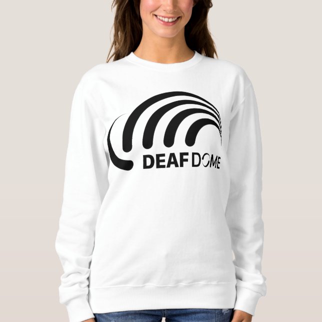 Sweatshirt Dôme Sourd avec logo noir (Devant)