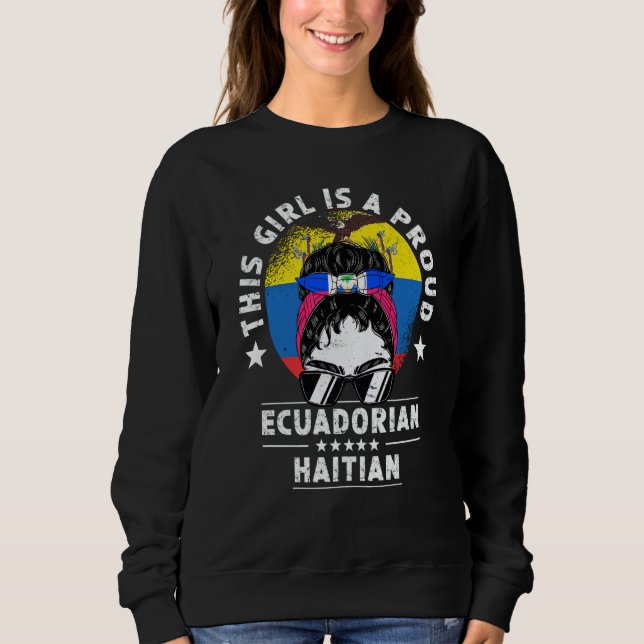Sweatshirt Dominican Republic Flag Venezuela Grown Women Girl (Devant)